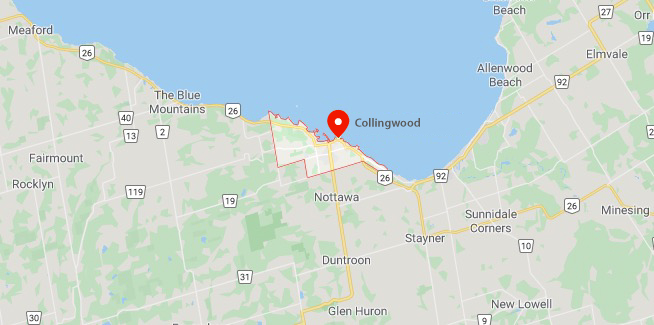 Map of Collingwood and Area